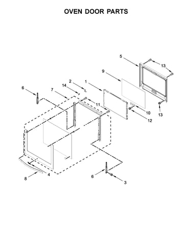Oven door parts