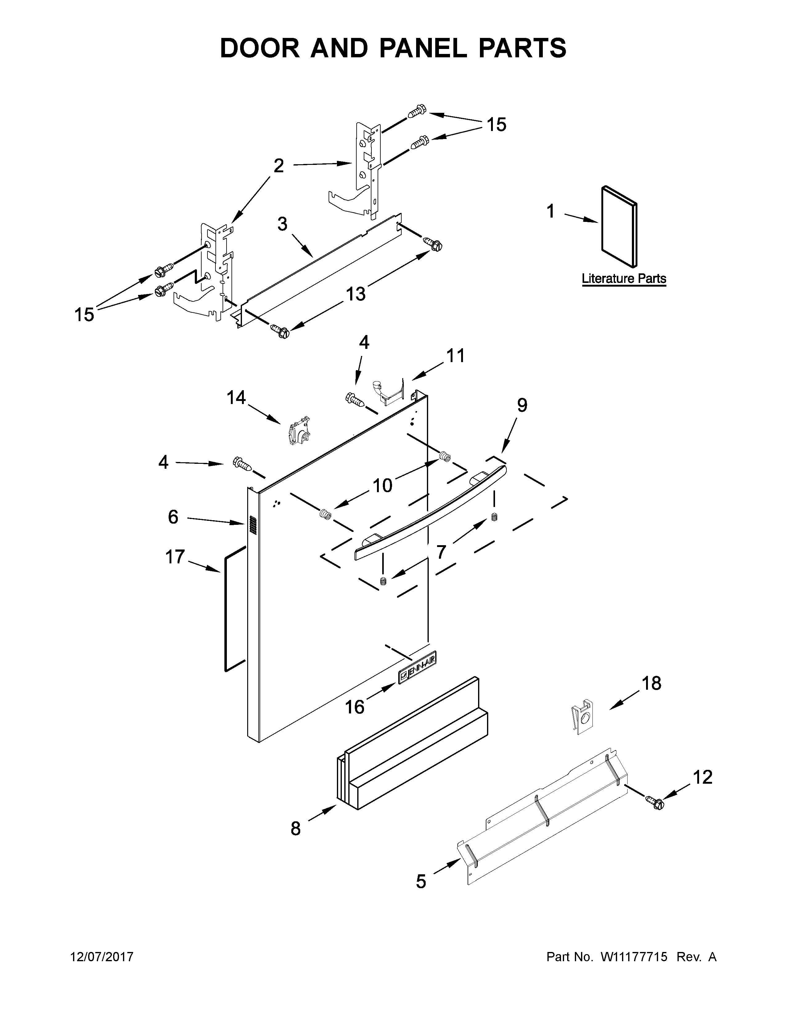 Door and panel parts