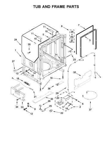 Tub and frame parts