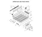 Jenn-Air JDTSS246GS0 upper rack and track parts diagram