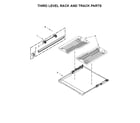 Jenn-Air JDTSS246GP0 third level rack and track parts diagram