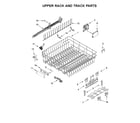 Jenn-Air JDTSS244GS0 upper rack and track parts diagram