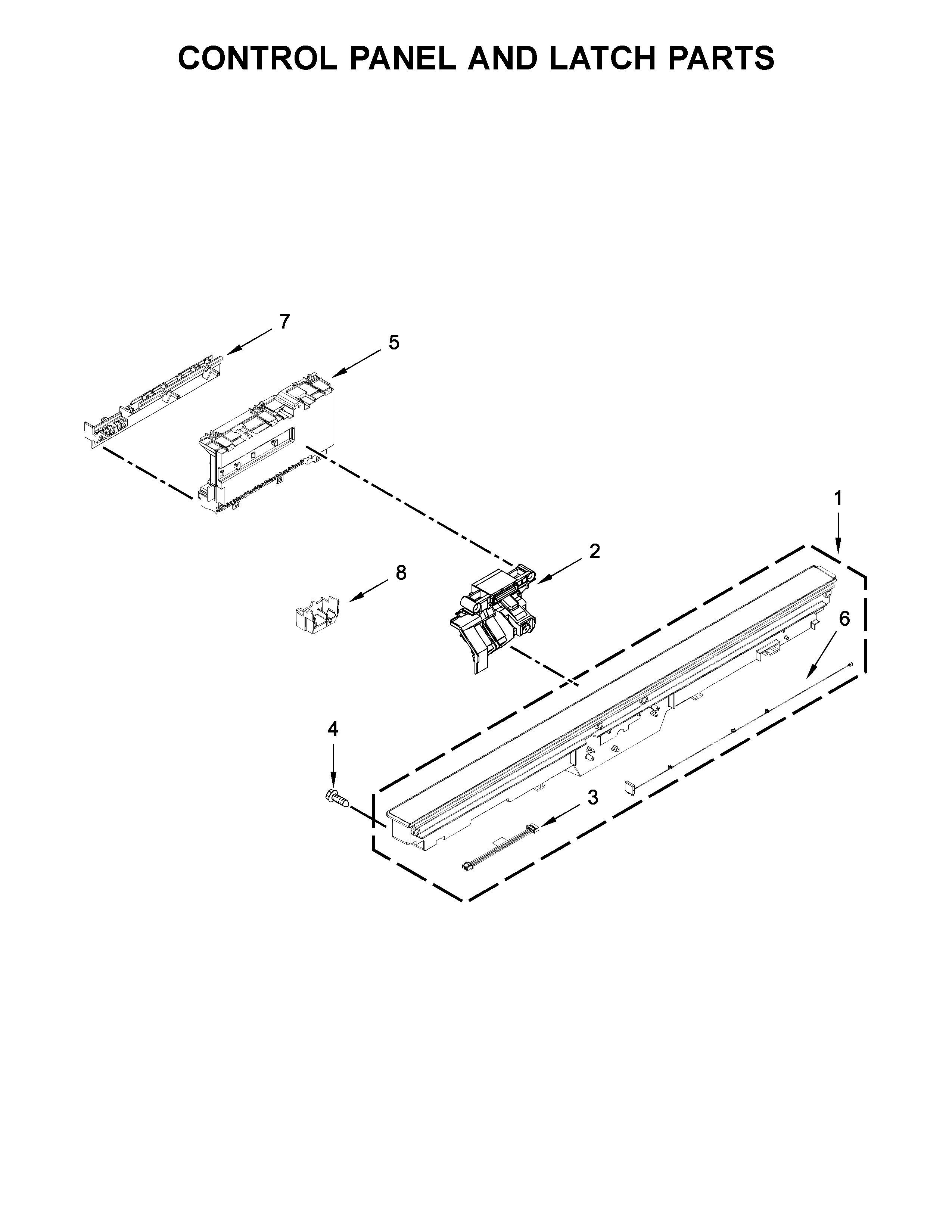 CONTROL PANEL AND LATCH PARTS