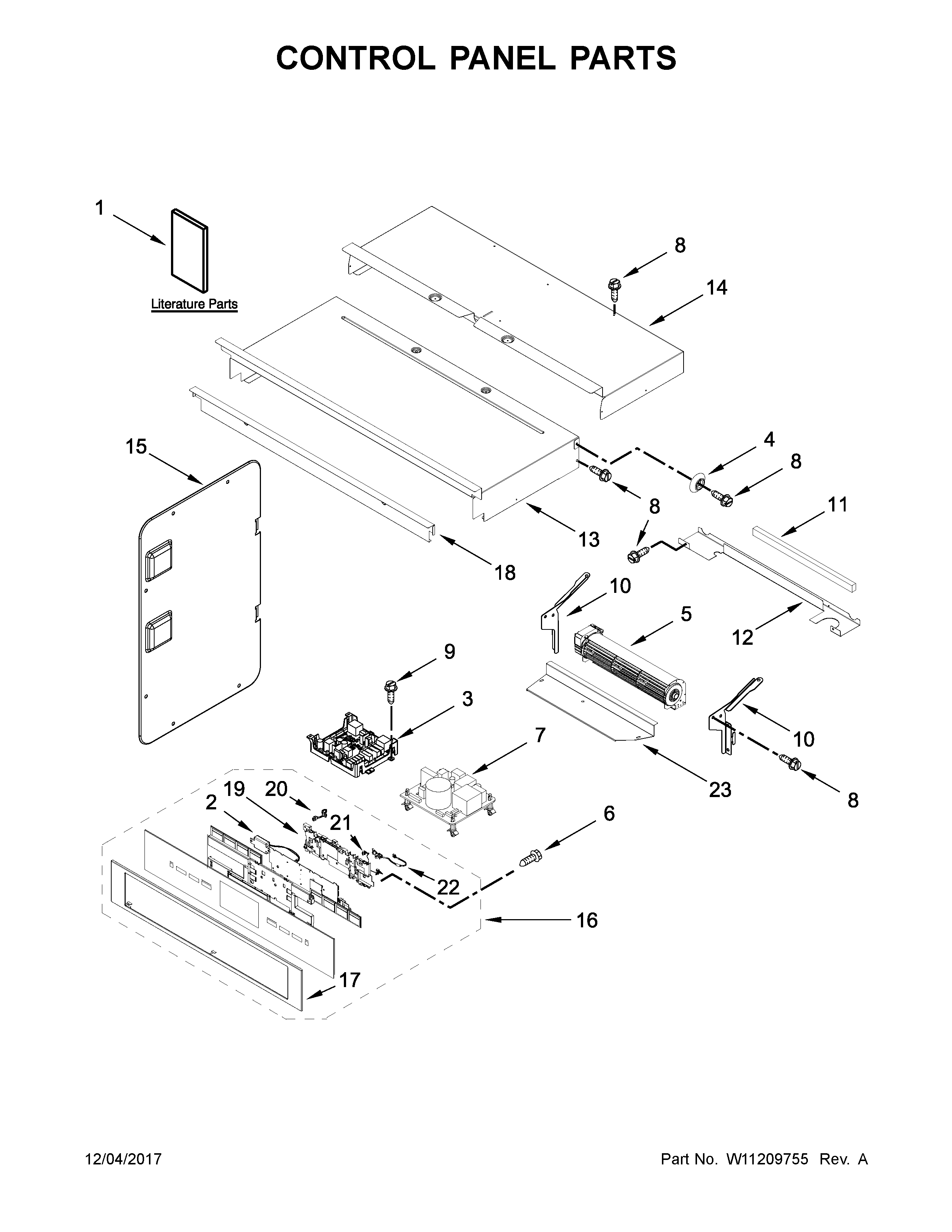 Control panel parts