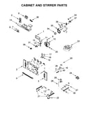 Cabinet and stirrer parts
