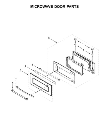 Microwave door parts