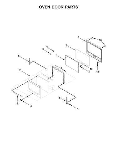 Oven door parts