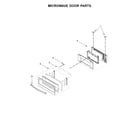 Whirlpool WOC54EC0HS00 microwave door parts diagram