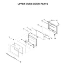 Upper oven door parts