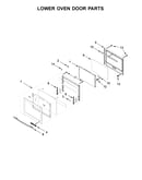 Lower oven door parts