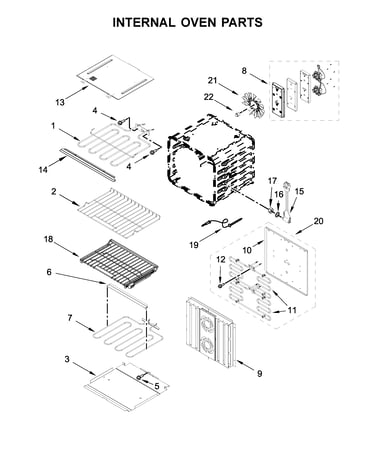 Internal oven parts