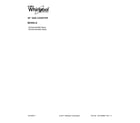 Whirlpool WCG55US0HW00 cover sheet diagram
