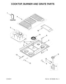 Cooktop, burner and grate parts