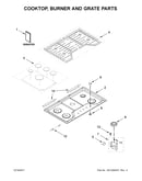 Cooktop, burner and grate parts