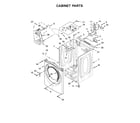 Whirlpool WED85HEFW2 cabinet parts diagram
