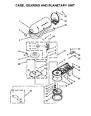Case, gearing and planetary unit