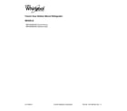 Whirlpool WRFA60SMHN00 cover sheet diagram