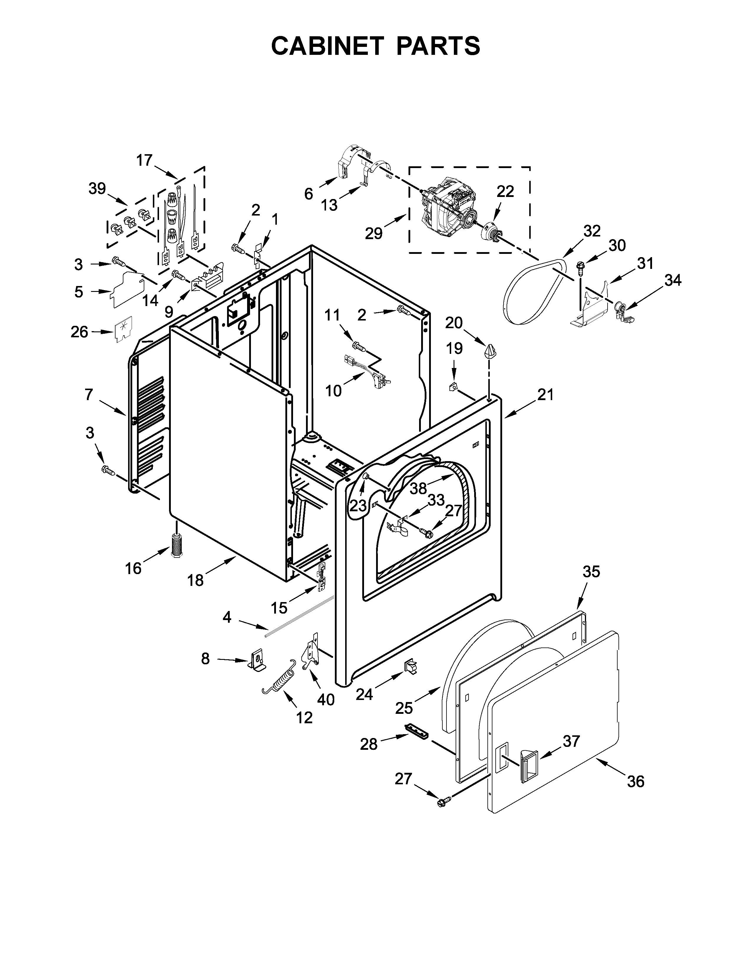 Cabinet parts