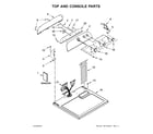 Whirlpool WGD4950HW0 top and console parts diagram
