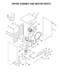 Dryer cabinet and motor parts