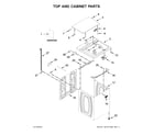 Maytag 7MMVWC416FW0 top and cabinet parts diagram