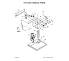 Whirlpool WED49STBW1 top and console parts diagram