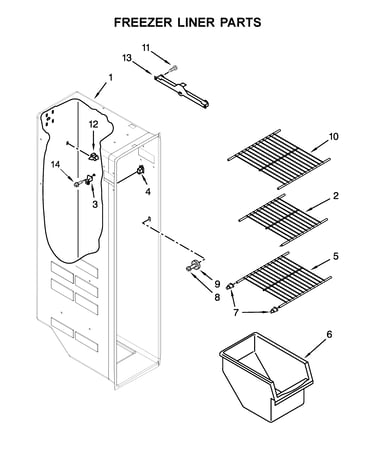 Freezer liner parts