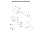 Whirlpool WRS325FDAT04 motor and ice container parts diagram