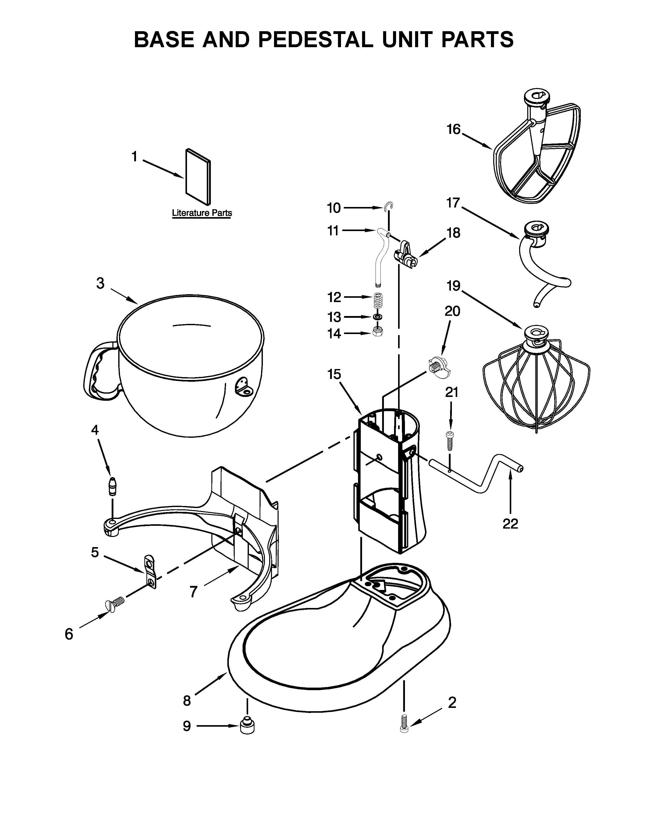 BASE AND PEDESTAL UNIT PARTS