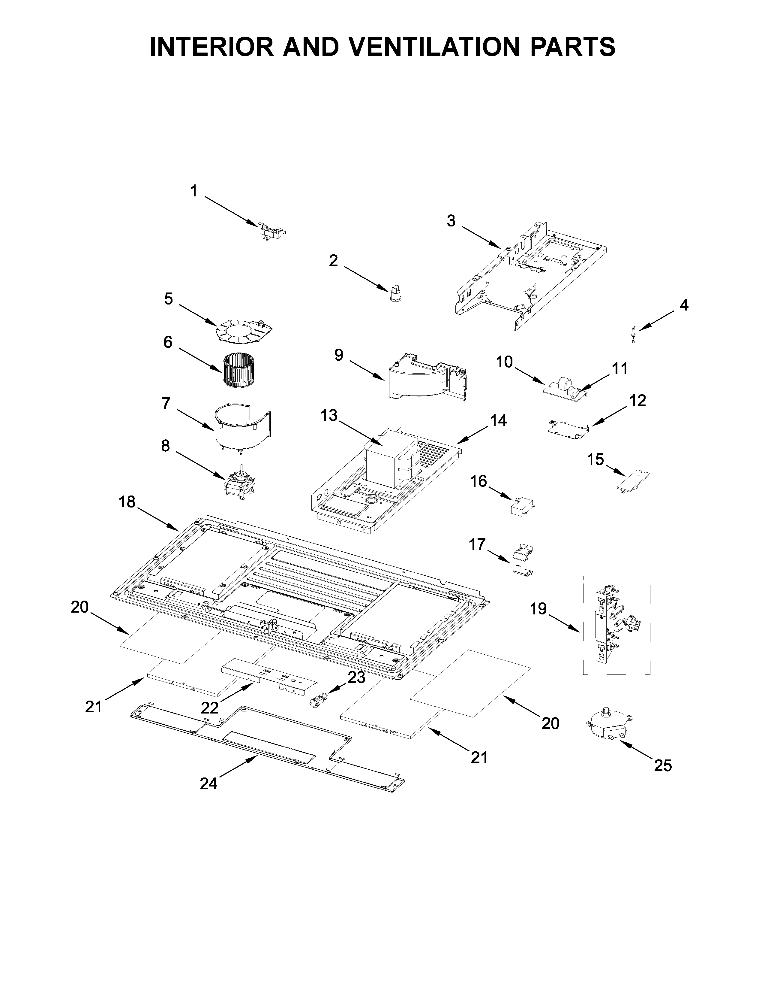 Interior and ventilation parts