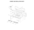 Whirlpool YWML55011HW0 cabinet and installation parts diagram