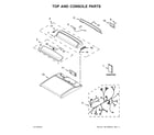 Whirlpool YWED8000DW4 top and console parts diagram