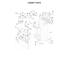 Whirlpool YWED8000DW4 cabinet parts diagram