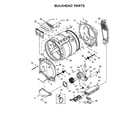 Whirlpool YWED8000DW4 bulkhead parts diagram