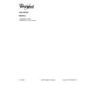 Whirlpool WGD85HEFC1 cover sheet diagram