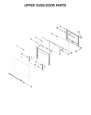 Upper oven door parts