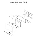 Lower oven door parts