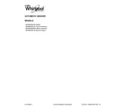 Whirlpool WFW92HEFC0 cover sheet diagram