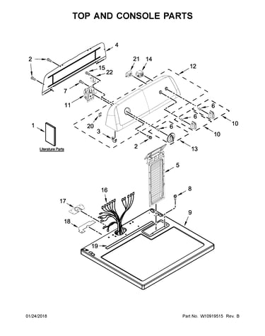Top and console parts