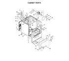 Whirlpool 3LWED4705FW0 cabinet parts diagram