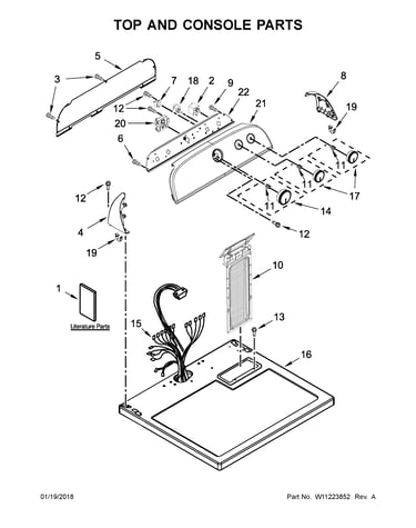 Top and console parts