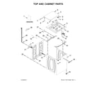 Maytag 7MMVWC565FW0 top and cabinet parts diagram