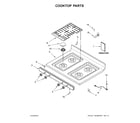 Whirlpool WFG320M0BB0 cooktop parts diagram