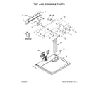 Whirlpool WGD4850HW0 top and console parts diagram