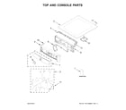 Maytag MGD8200FW1 top and console parts diagram