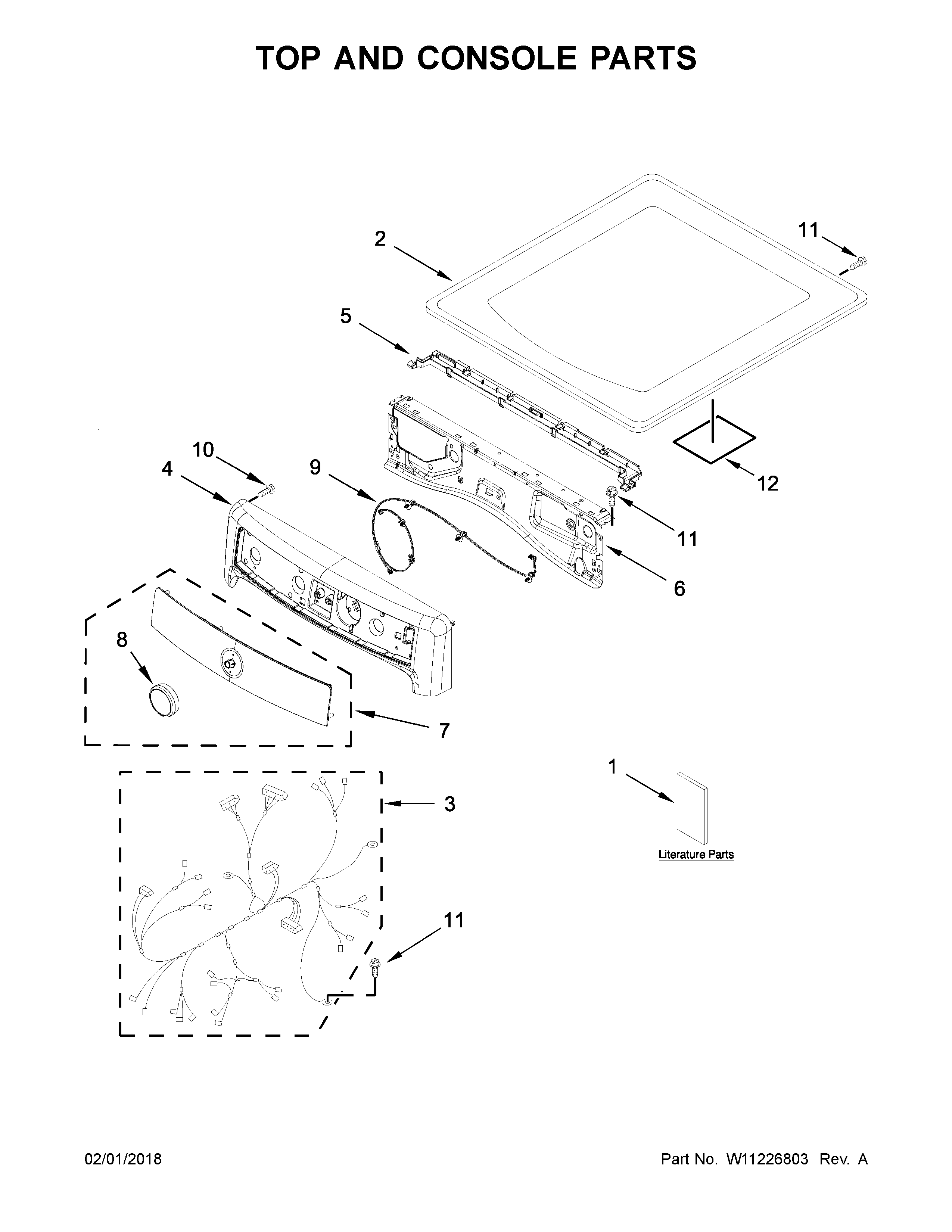 Top and console parts