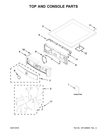 Top and console parts