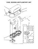 Case, gearing and planetary unit