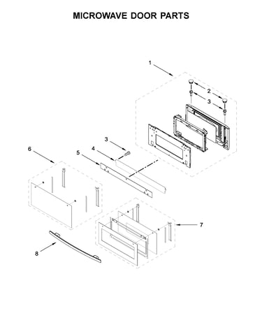 Microwave door parts