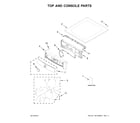 Maytag MGD5500FW1 top and console parts diagram